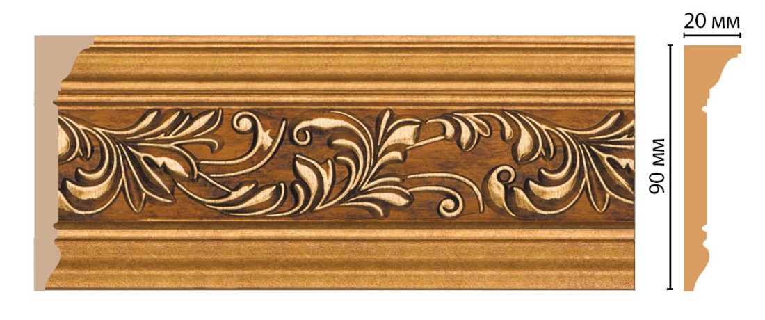 Плинтус потолочный DECOMASTER D226-1223ДМ (90*20*2400мм)